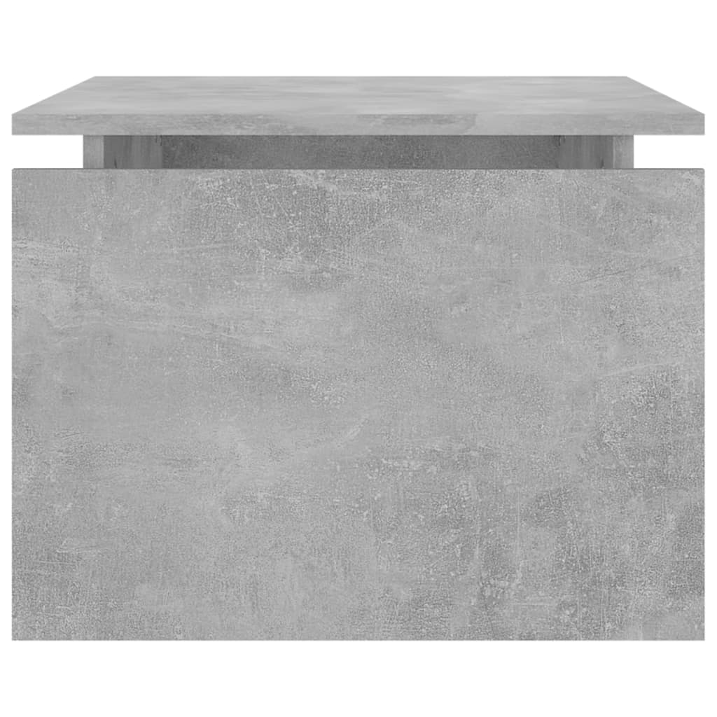 Table basse gris béton 68x50x38 cm en bois