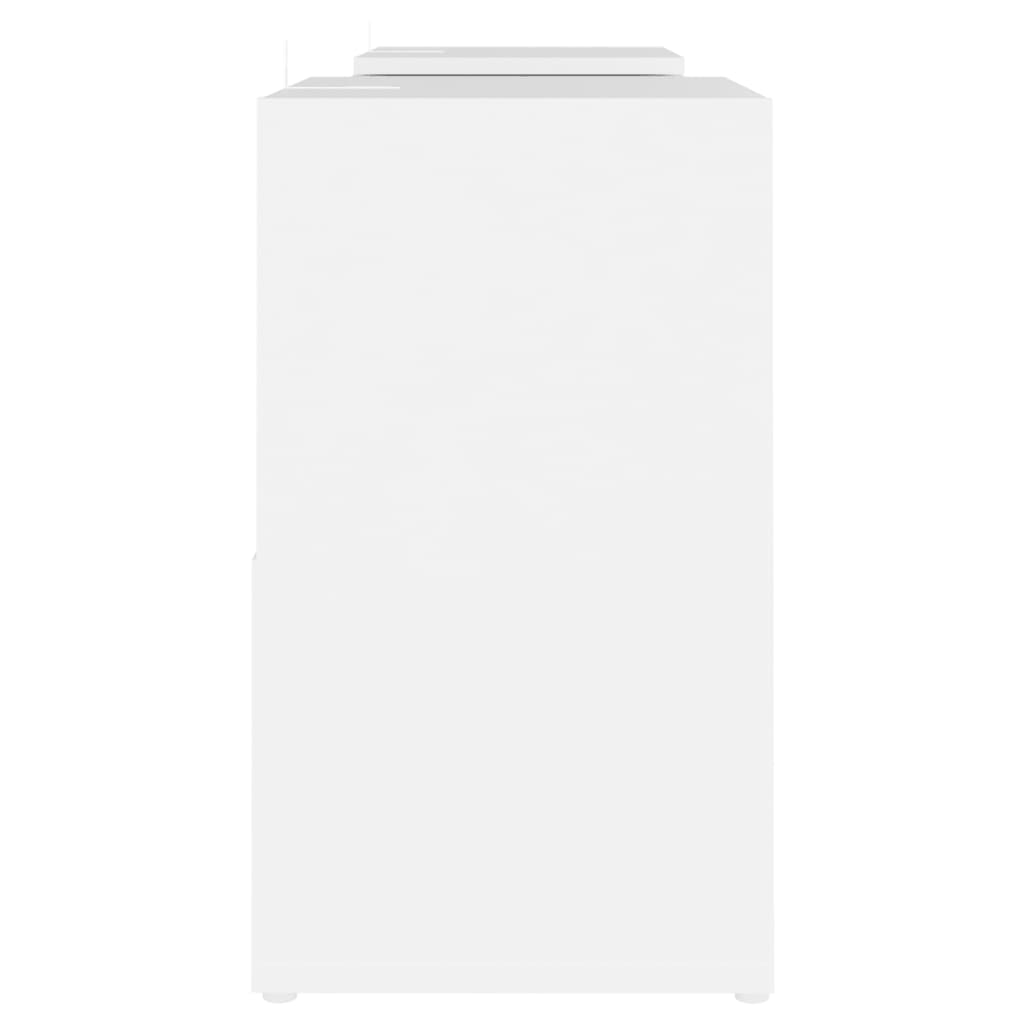 Meuble TV blanc 104x30x52 cm en bois