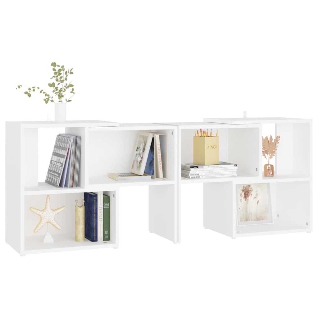 Meuble TV blanc 104x30x52 cm en bois