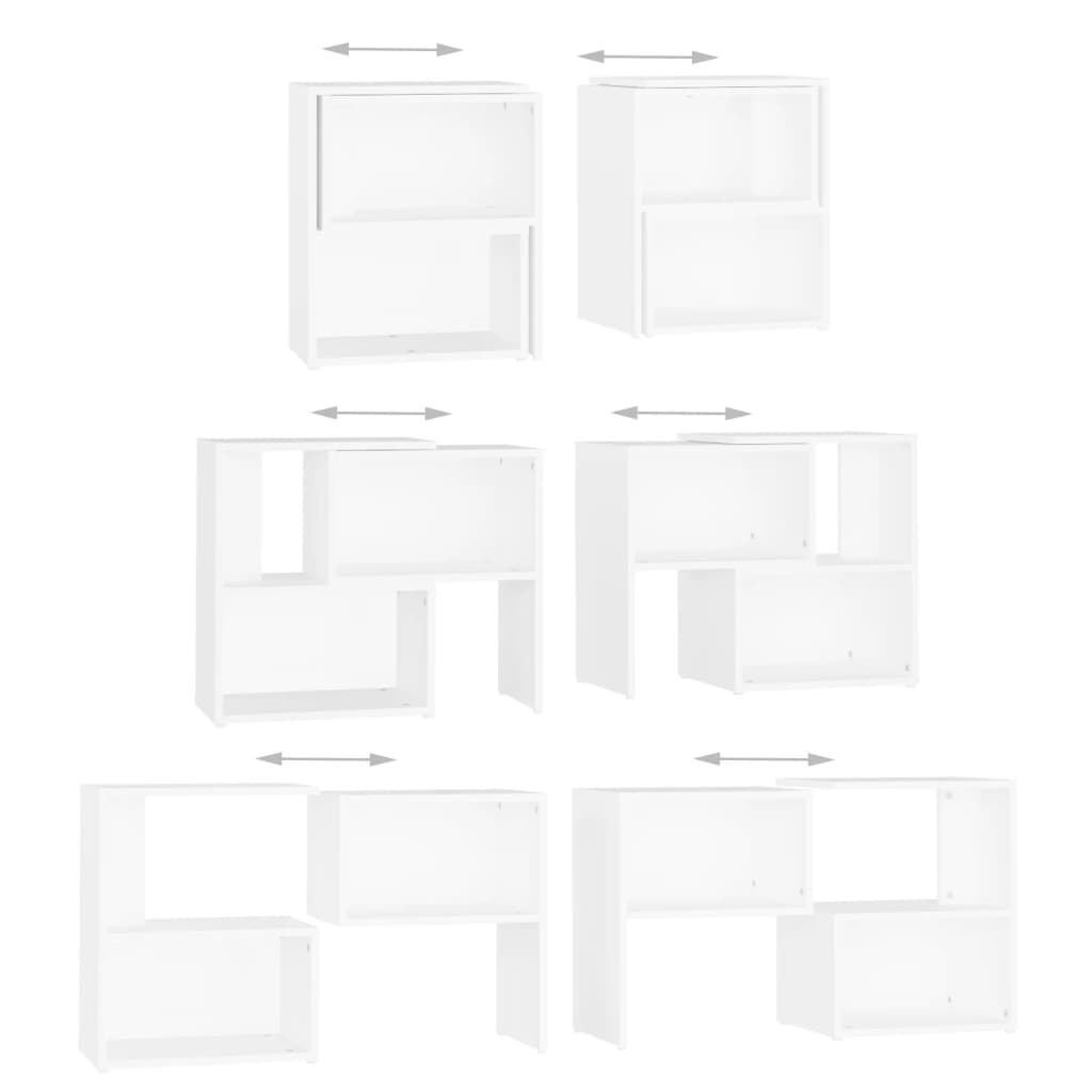 Meuble TV blanc 104x30x52 cm en bois