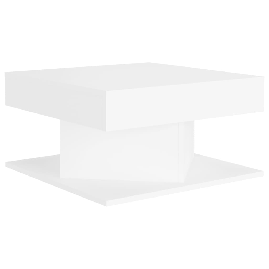 Table basse blanche 57x57x30 cm en bois