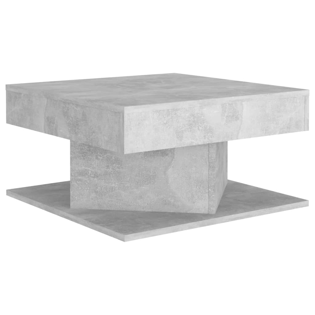 Table basse gris béton 57x57x30 cm en bois