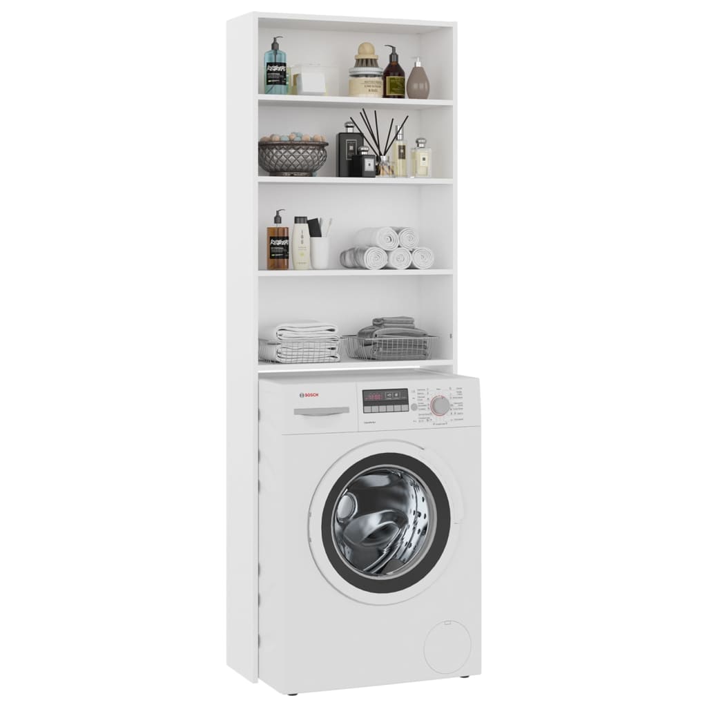 Meuble lave-linge blanc 64x24x190 cm