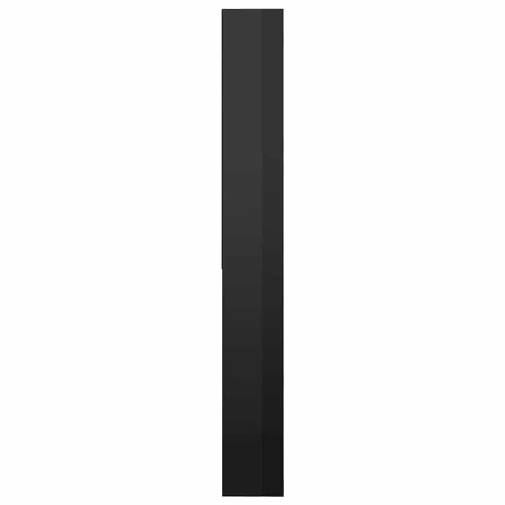 Waschmaschinenschrank Hochglanz-Schwarz 64x24x190 cm