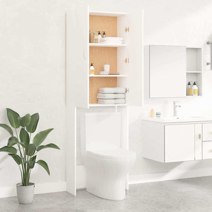 Waschmaschinenschrank Weiß 64x25,5x190 cm