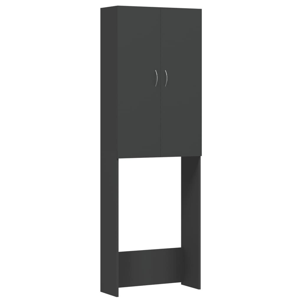 Waschmaschinenschrank Grau 64x25,5x190 cm