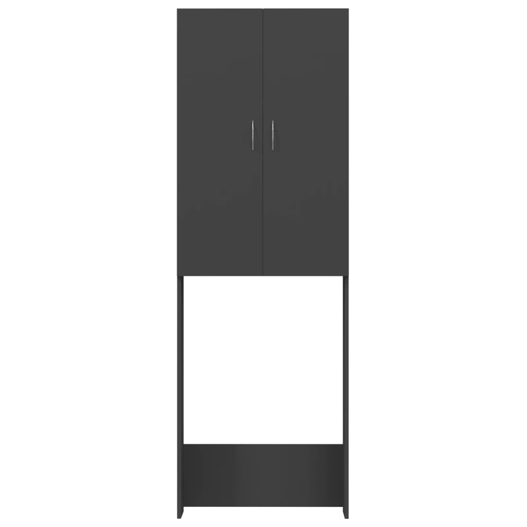 Waschmaschinenschrank Grau 64x25,5x190 cm