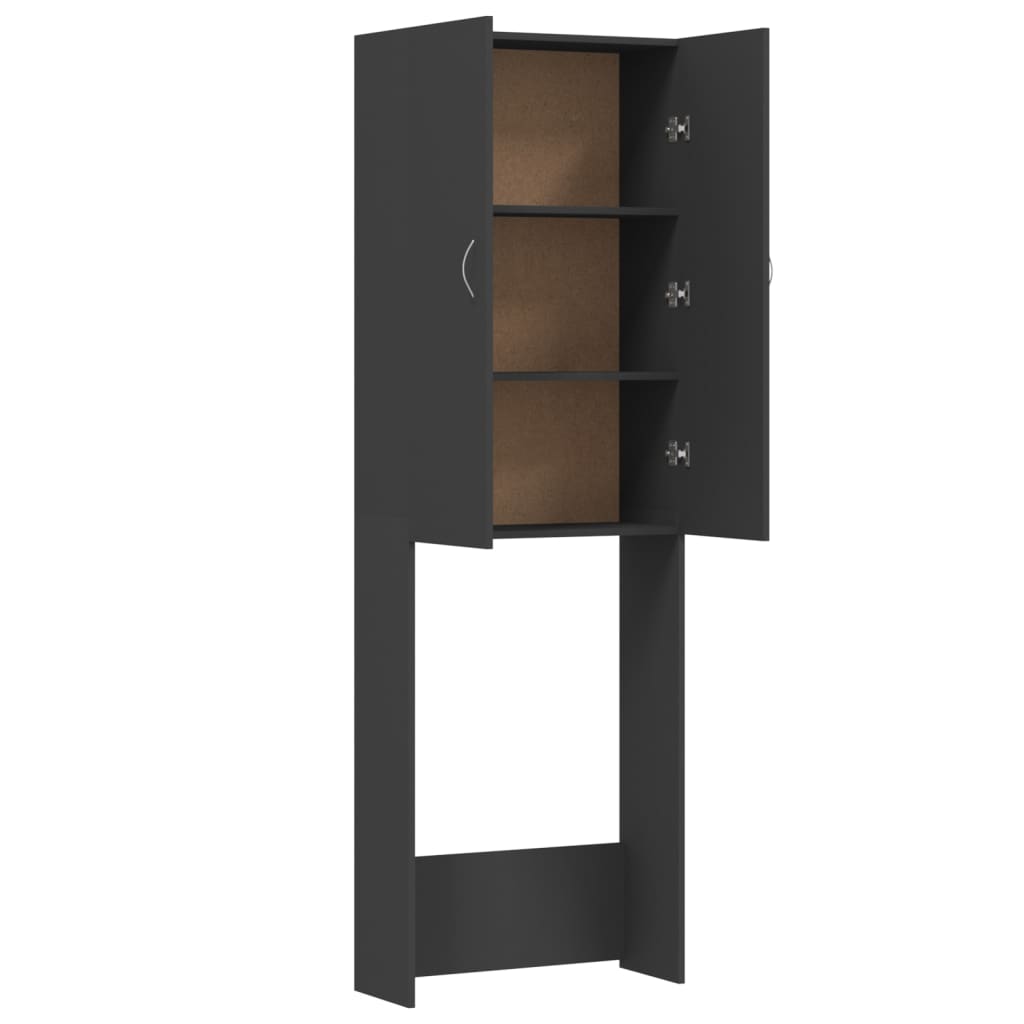 Waschmaschinenschrank Grau 64x25,5x190 cm