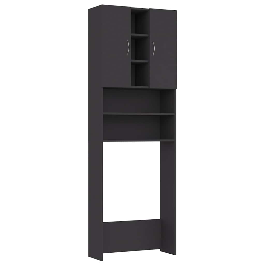 Waschmaschinenschrank Grau 64x25,5x190 cm