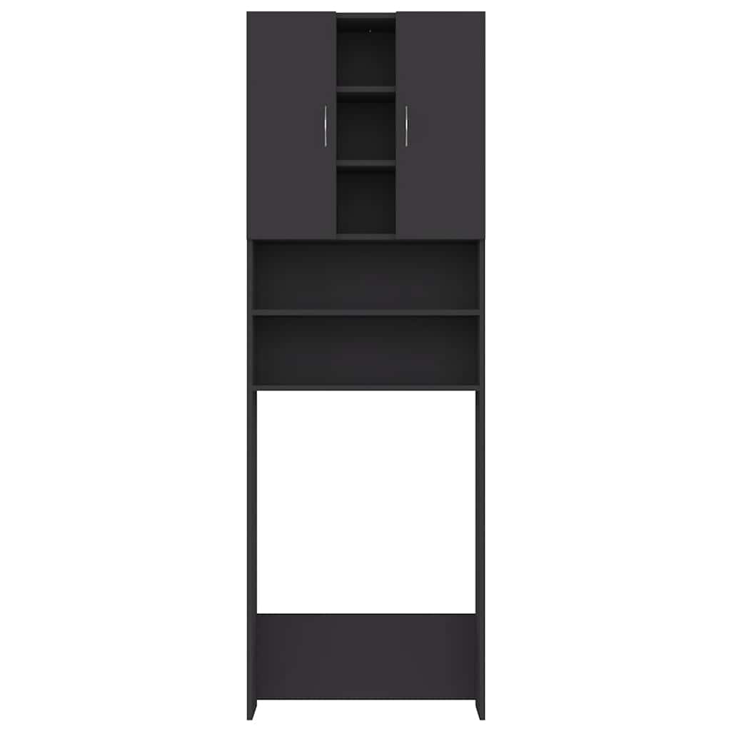 Waschmaschinenschrank Grau 64x25,5x190 cm