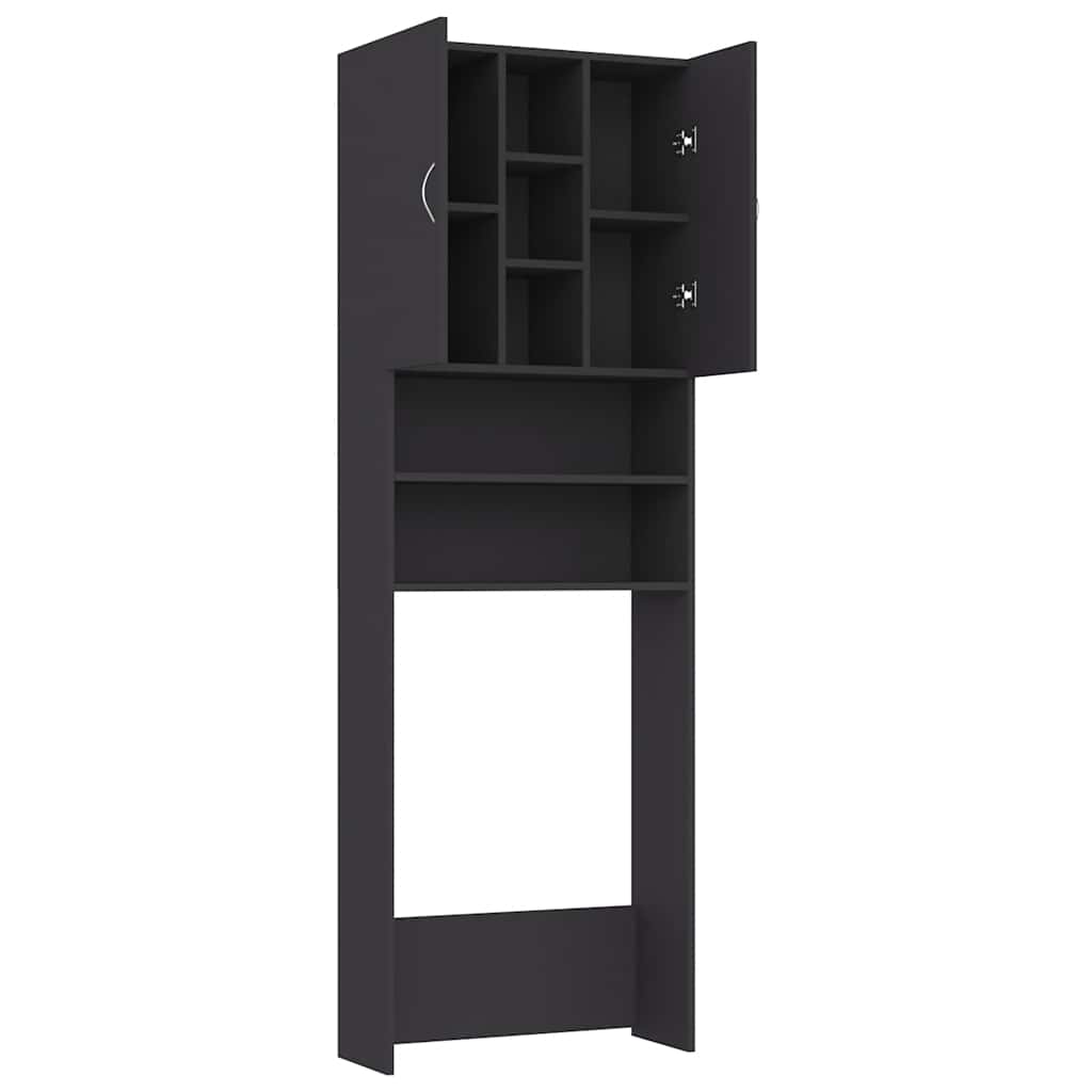 Waschmaschinenschrank Grau 64x25,5x190 cm