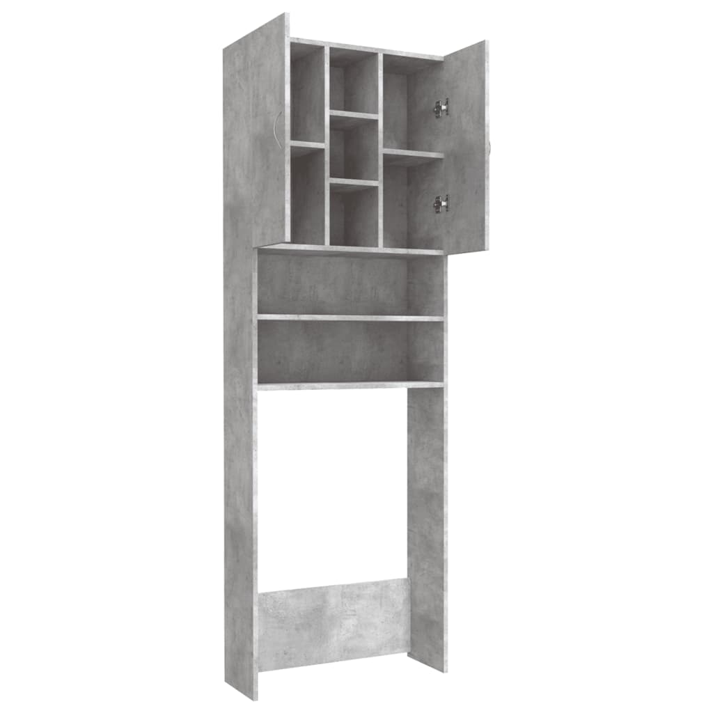 Waschmaschinenschrank Betongrau 64x25,5x190 cm