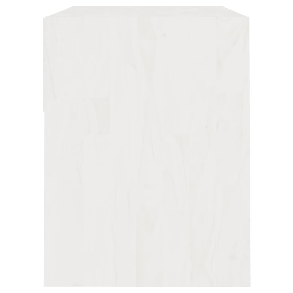 Bedside Table White 40x31x40 cm Solid Pine