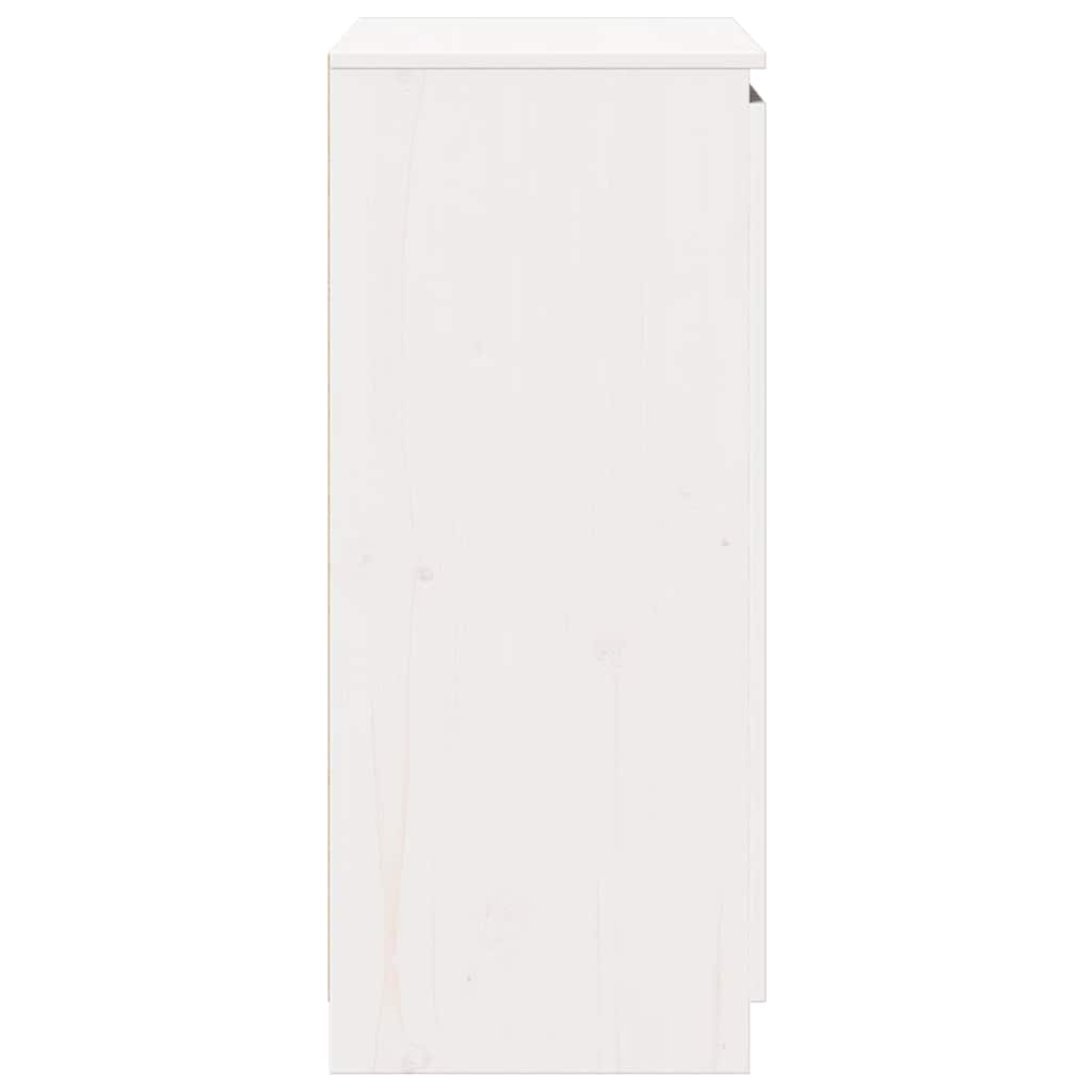 Sideboard Weiß 60x36x84 cm Massivholz Kiefer