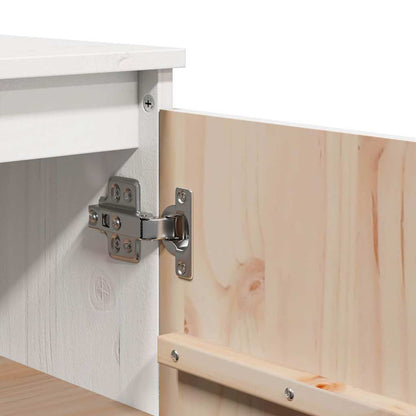 Sideboard Weiß 60x36x84 cm Massivholz Kiefer