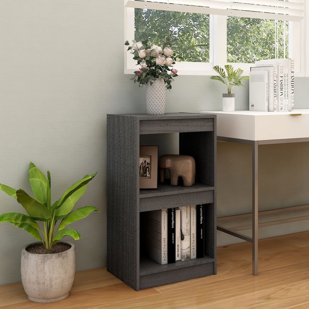 Bookshelf Grey 40x30x71.5 cm Solid Pine