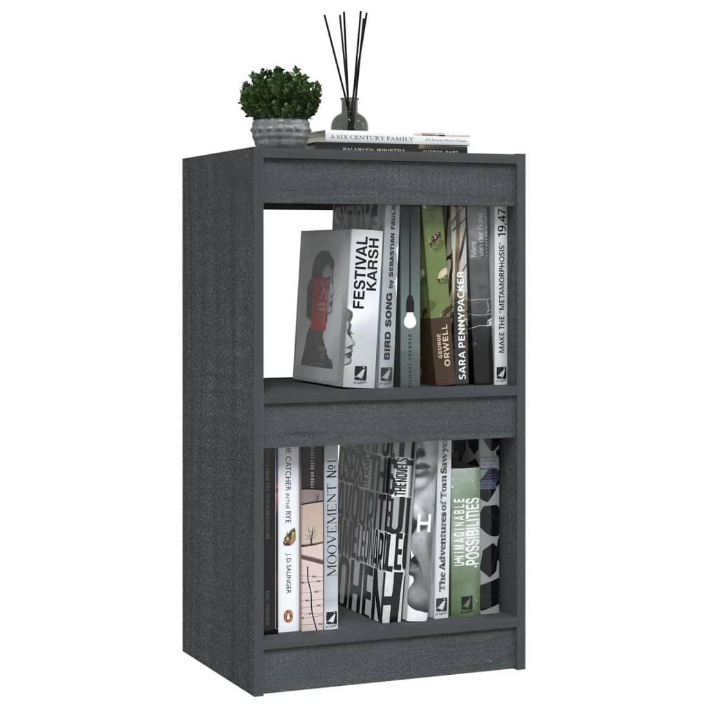 Bookshelf Grey 40x30x71.5 cm Solid Pine