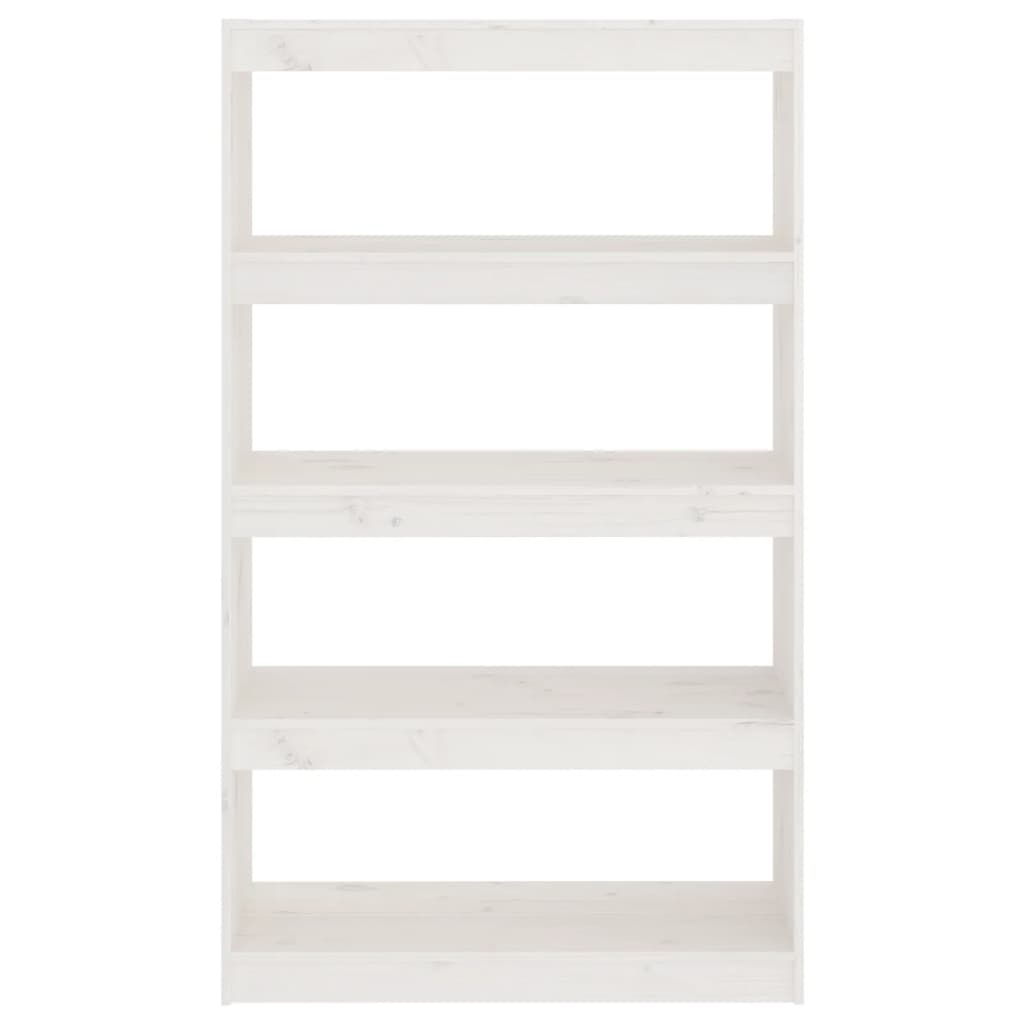Bookshelf/Room Divider White 80x30x135.5 cm Solid Pine