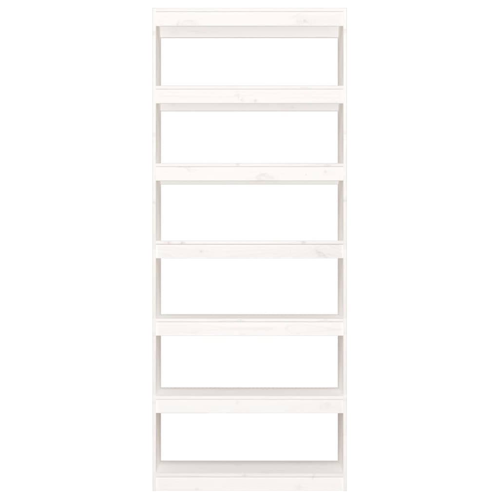 Bookcase/Room Divider White 80x30x199.5 cm Solid Pine
