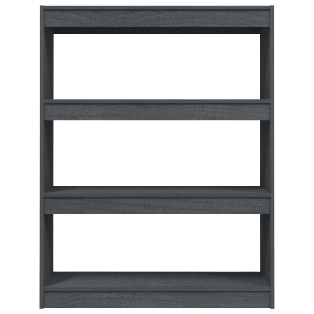 Bibliothèque/séparateur de pièce gris 100x30x103 cm bois de pin massif