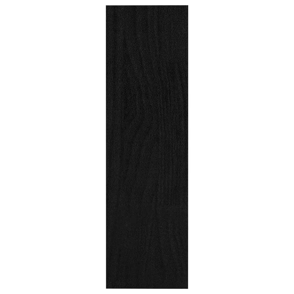 Bookshelf/Room Divider Black 100x30x103 cm Solid Pine Wood