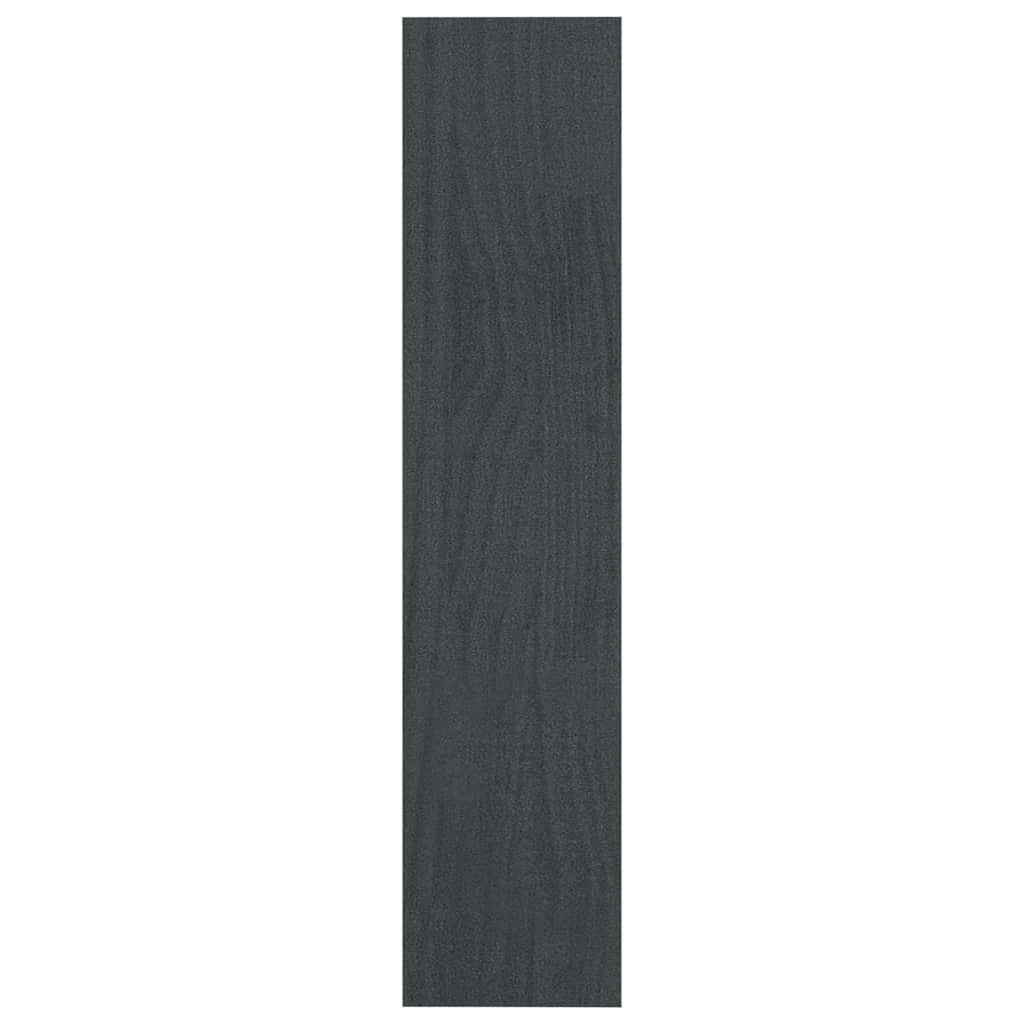 Bibliothèque/séparateur de pièce gris 100x30x135,5 cm bois de pin massif