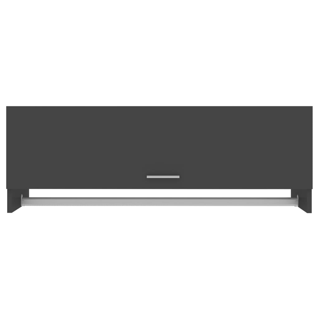 Kleiderschrank Grau 100x32,5x35 cm Holzwerkstoff