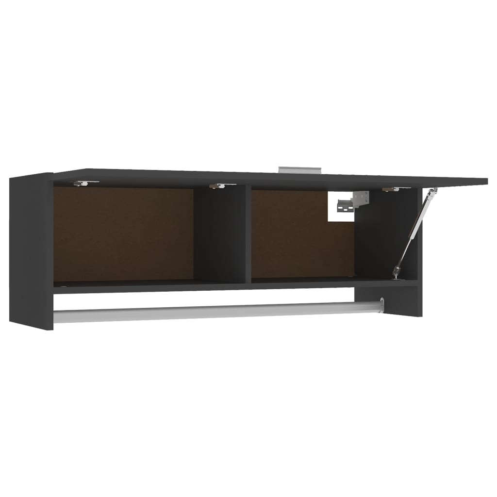 Kleiderschrank Grau 100x32,5x35 cm Holzwerkstoff