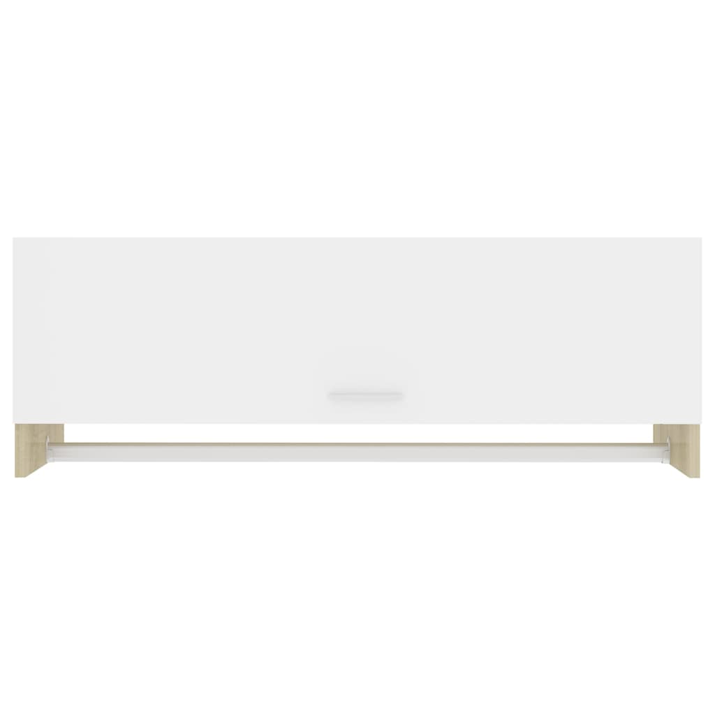 Kleiderschrank Weiß Sonoma-Eiche 100x32,5x35 cm Holzwerkstoff