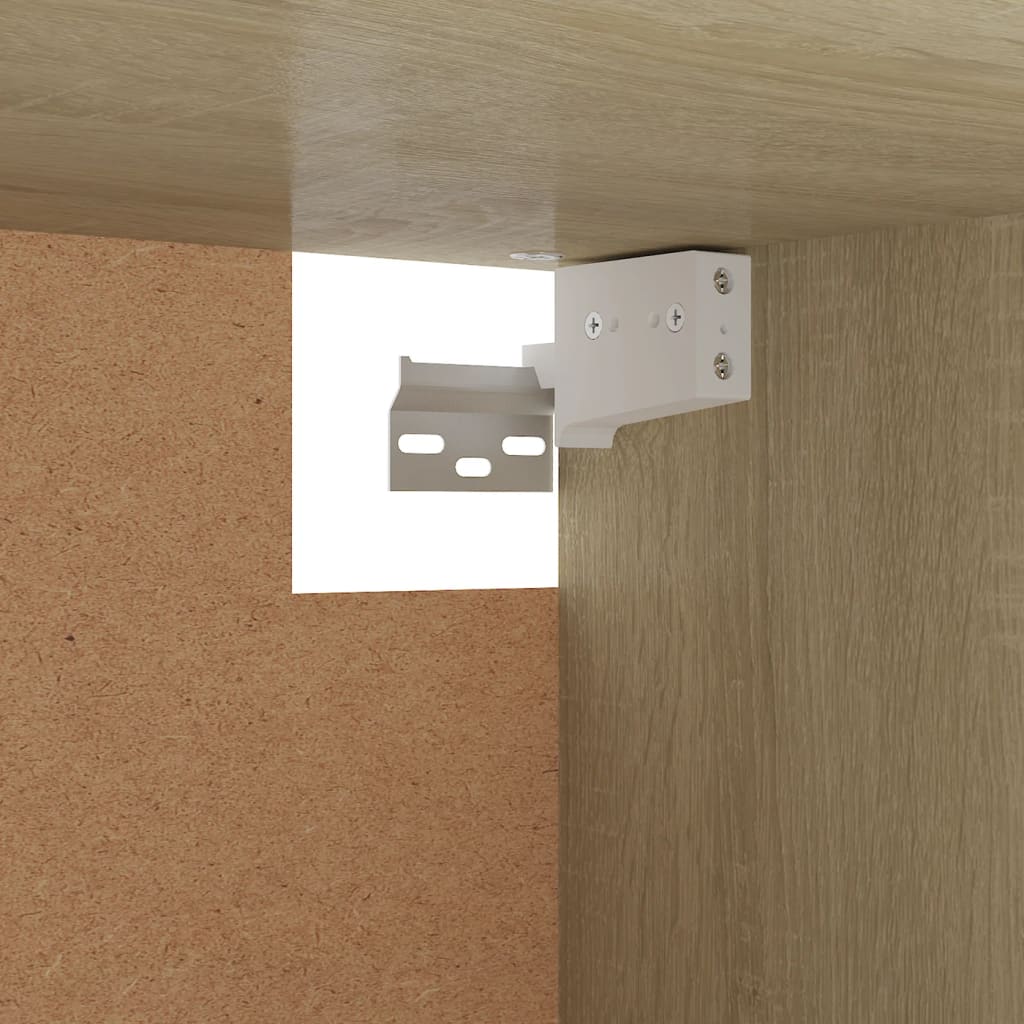 Kleiderschrank Weiß Sonoma-Eiche 100x32,5x35 cm Holzwerkstoff
