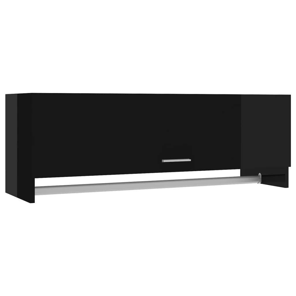Kleiderschrank Hochglanz-Schwarz 100x32,5x35 cm Holzwerkstoff