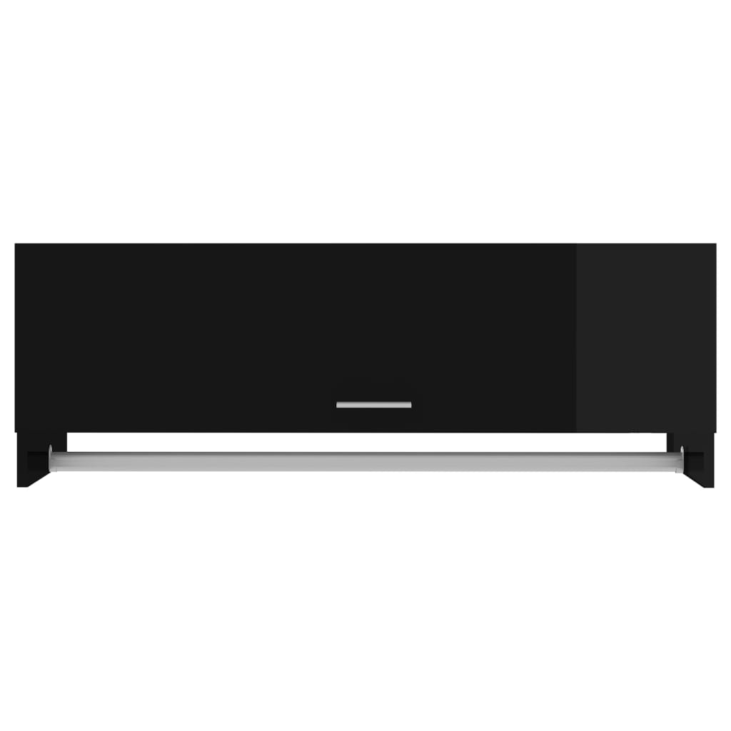 Kleiderschrank Hochglanz-Schwarz 100x32,5x35 cm Holzwerkstoff