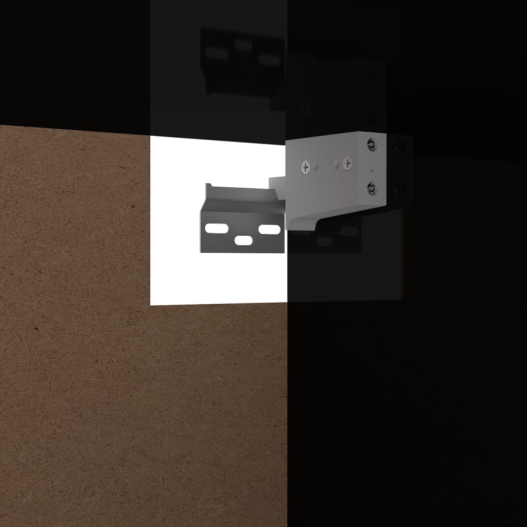 Kleiderschrank Hochglanz-Schwarz 100x32,5x35 cm Holzwerkstoff