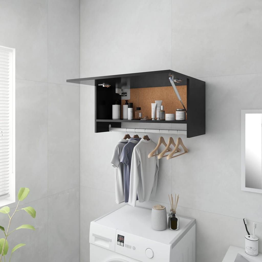 Kleiderschrank Grau 70x32,5x35 cm Holzwerkstoff