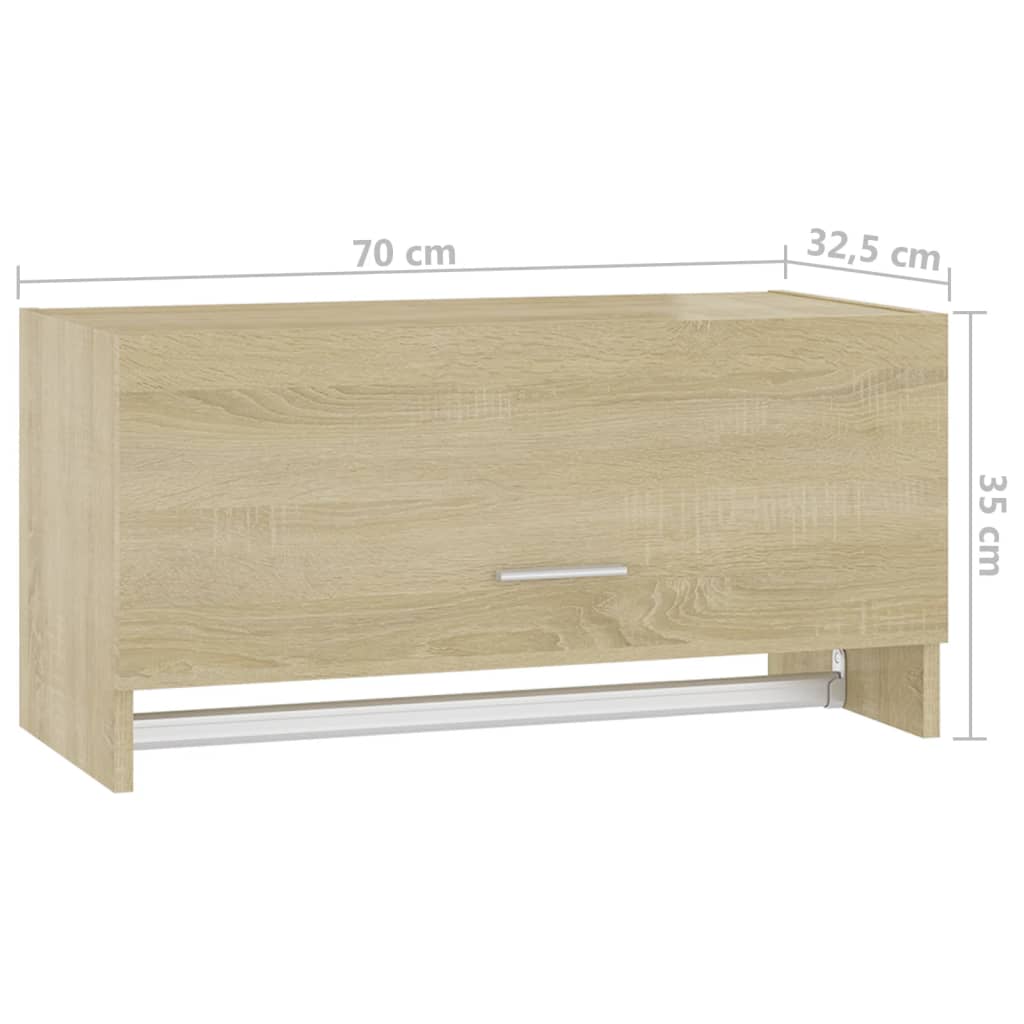 Armoire chêne Sonoma 70x32,5x35 cm matériau bois