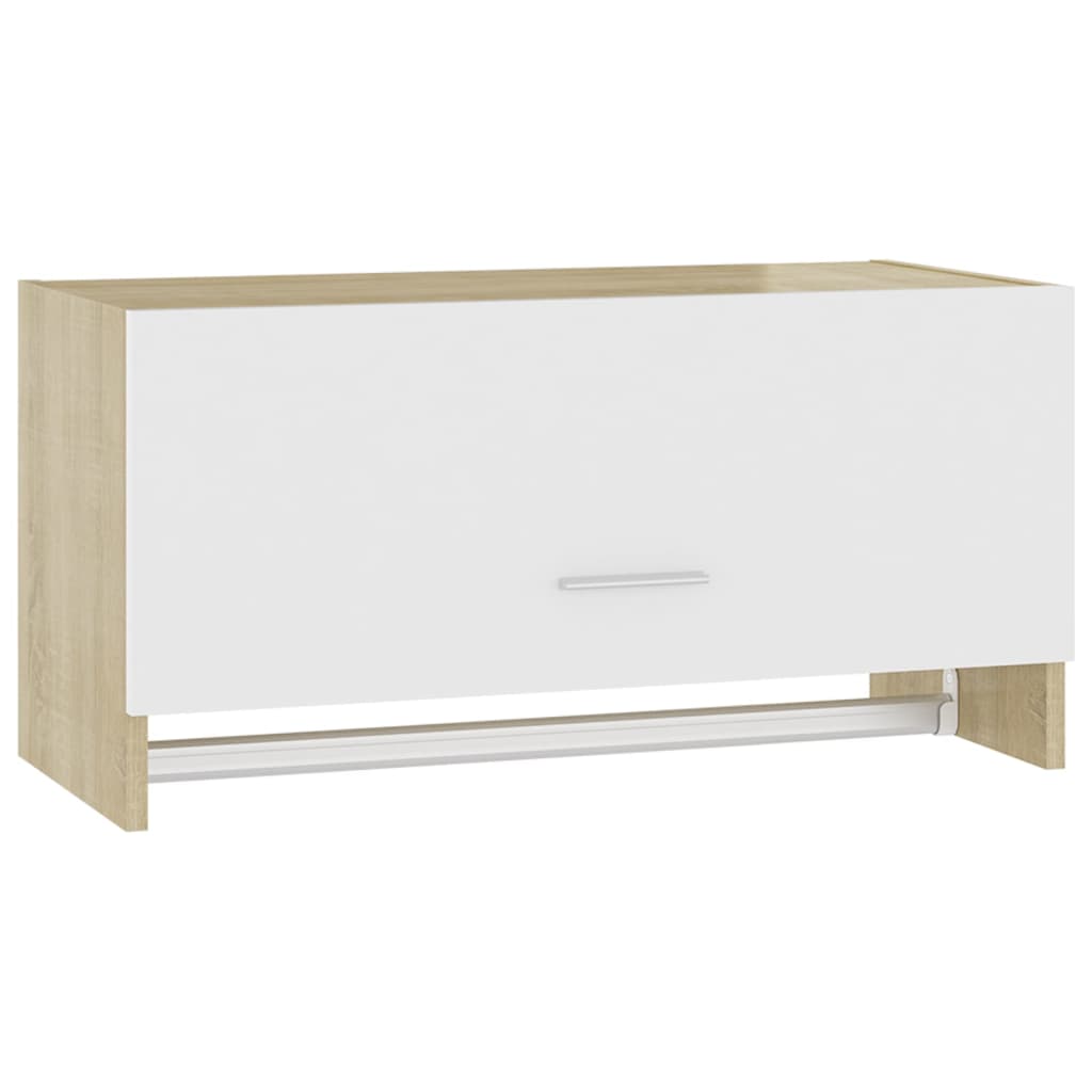 Kleiderschrank Weiß Sonoma-Eiche 70x32,5x35 cm Holzwerkstoff