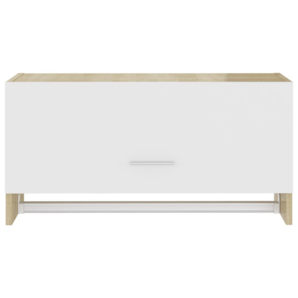 Kleiderschrank Weiß Sonoma-Eiche 70x32,5x35 cm Holzwerkstoff