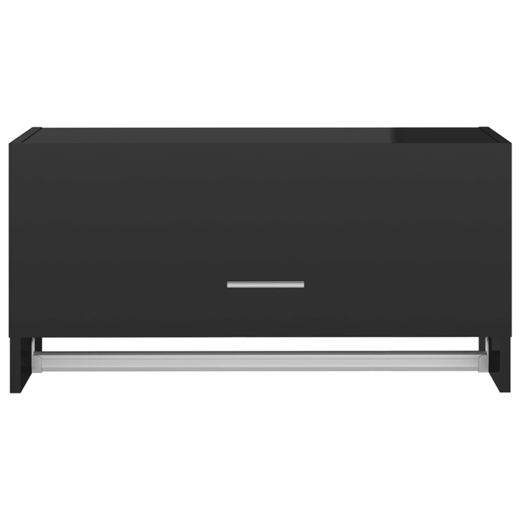 Kleiderschrank Hochglanz-Schwarz 70x32,5x35 cm Holzwerkstoff