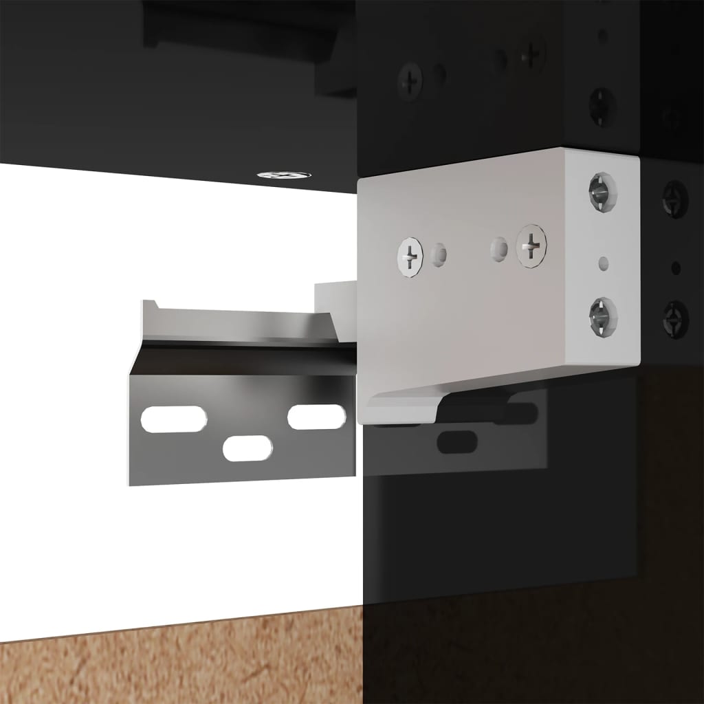 Kleiderschrank Hochglanz-Schwarz 70x32,5x35 cm Holzwerkstoff