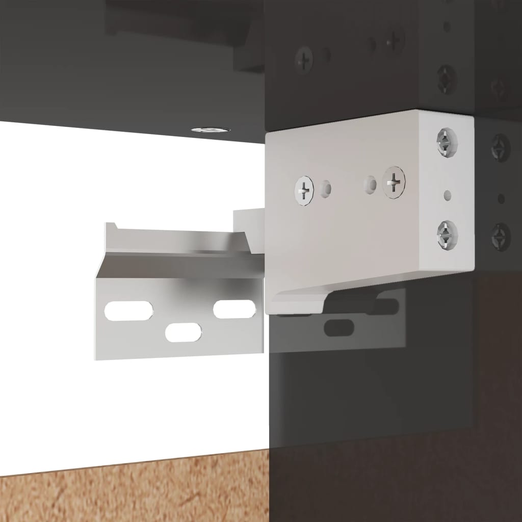 Kleiderschrank Hochglanz-Grau 70x32,5x35 cm Holzwerkstoff