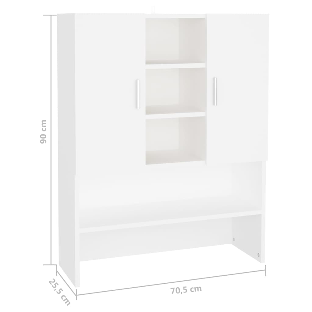 Meuble lave-linge blanc 70,5x25,5x90 cm