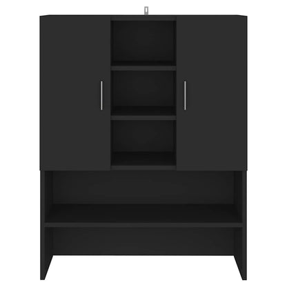 Waschmaschinenschrank Schwarz 70,5x25,5x90 cm