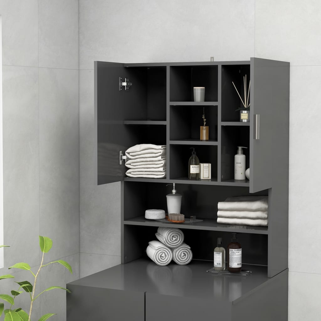Waschmaschinenschrank Grau 70,5x25,5x90 cm