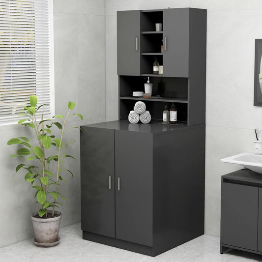 Waschmaschinenschrank Grau 70,5x25,5x90 cm