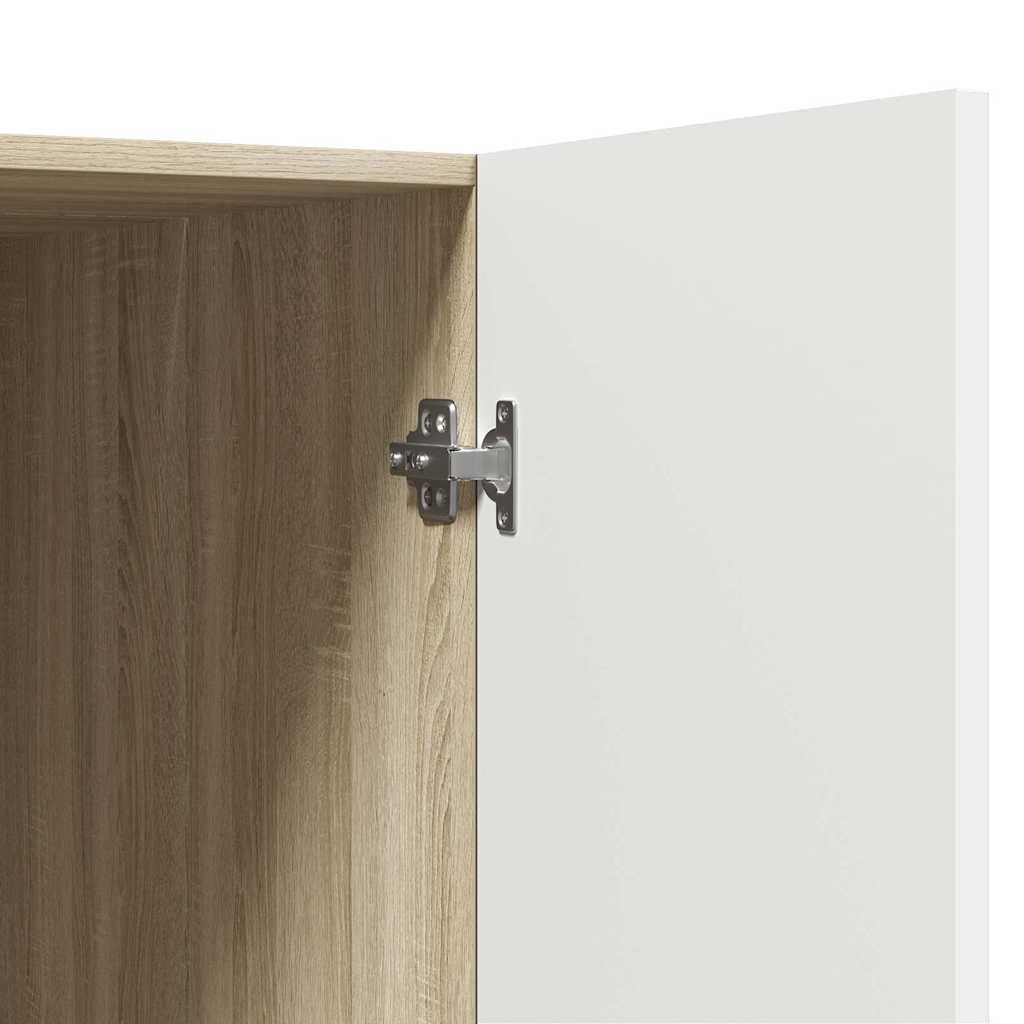 Waschmaschinenschrank Weiß und Sonoma-Eiche 71x71,5x91,5 cm