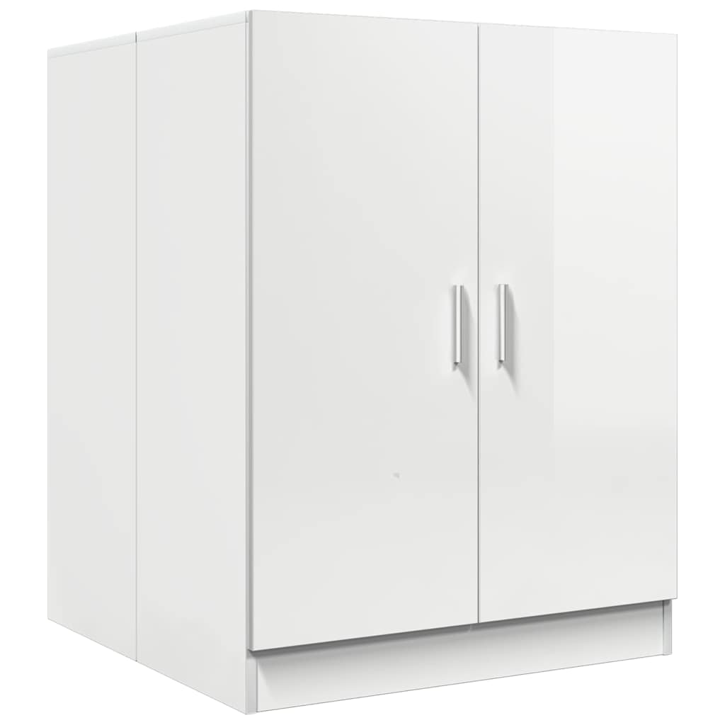 Waschmaschinenschrank Hochglanz-Weiß 71x71,5x91,5 cm