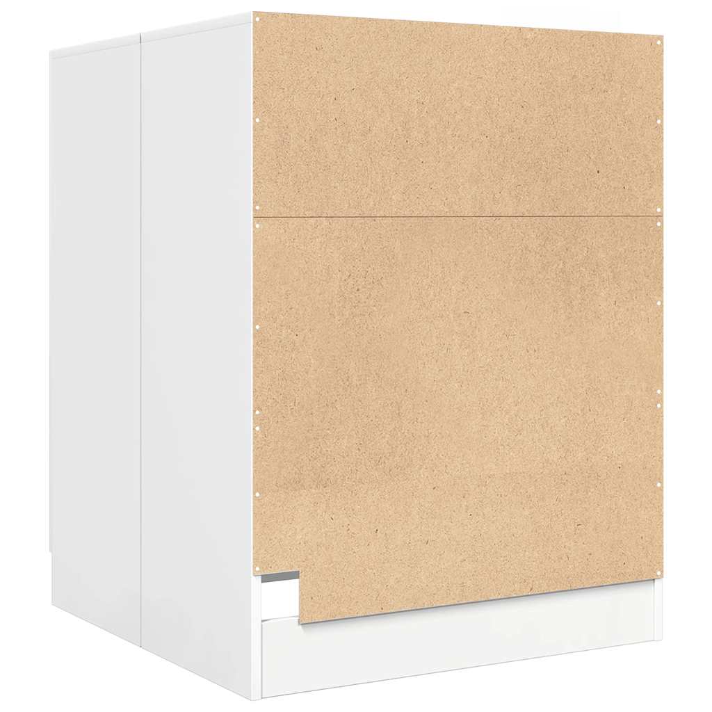Waschmaschinenschrank Hochglanz-Weiß 71x71,5x91,5 cm