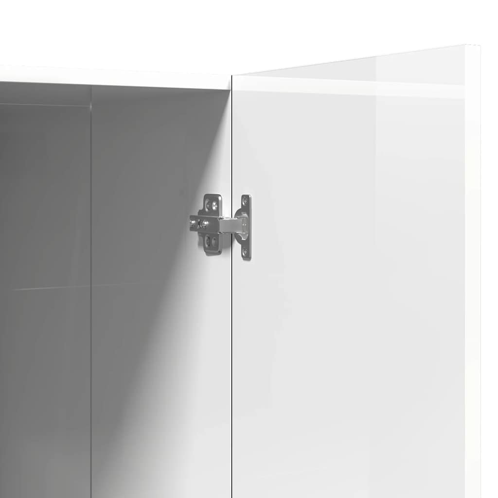 Waschmaschinenschrank Hochglanz-Weiß 71x71,5x91,5 cm