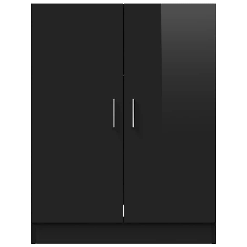 Waschmaschinenschrank Hochglanz-Schwarz 71x71,5x91,5 cm