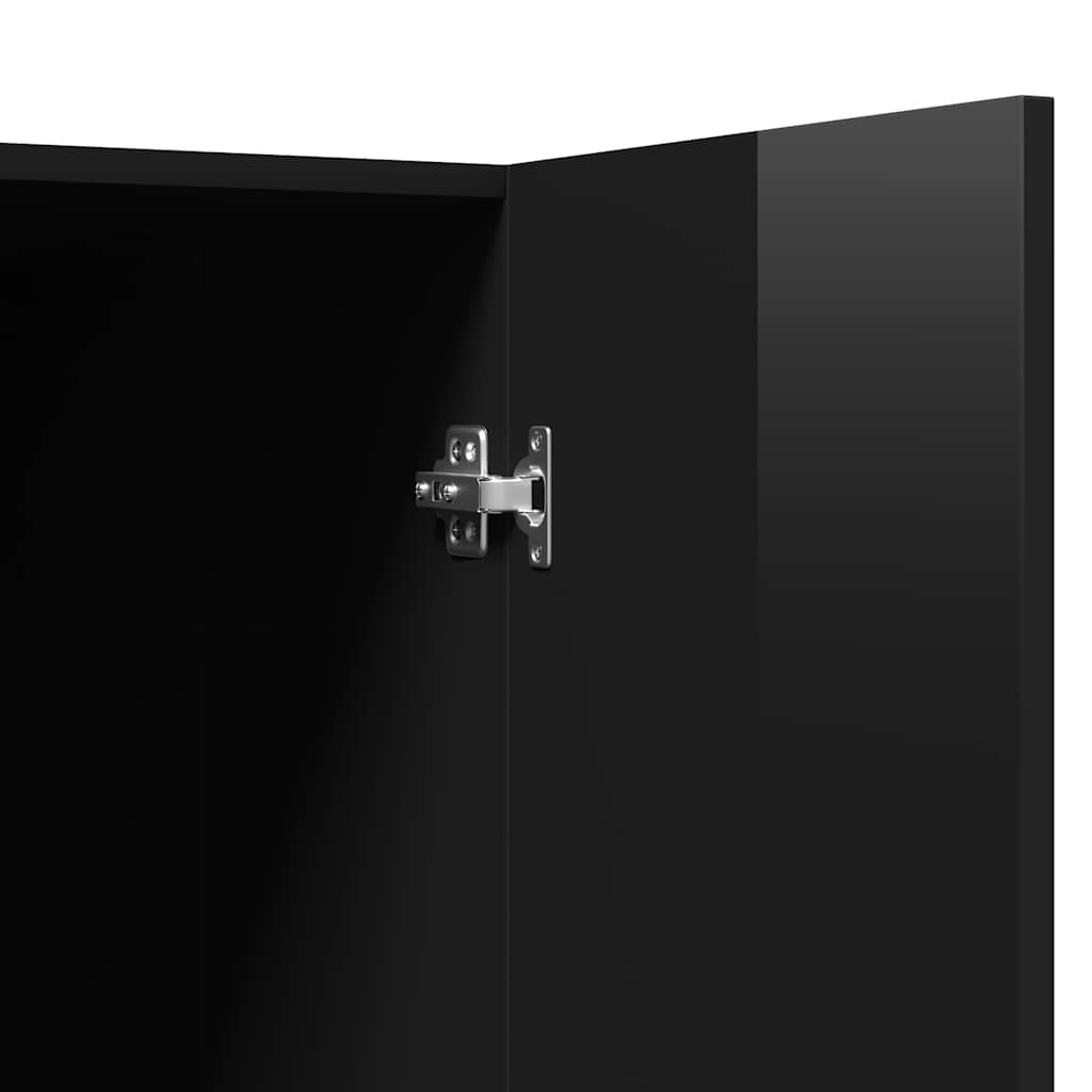 Waschmaschinenschrank Hochglanz-Schwarz 71x71,5x91,5 cm